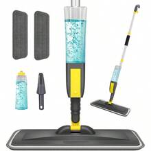 Spray Mop For Floor Cleaning, Dust Mop With 3 Pcs Washable Pads And 400 Ml Refillable Bottle For Household Or Commercial Use Wet Mop For Hardwood Laminate Tile Ceramic - Miếng lót Gray-08-2 - Xem 1
