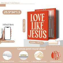 1 件“像耶稣一样去爱”壁画时尚基督教印刷帆布画 LDS 基督教名言海报简约圣经诗句装饰适用于卧室、客厅或办公室装饰礼物送给她无框或带框、海报、墙壁艺术、房间装饰用品、现代、名言（可选框架） - 彩色 - 查看 14