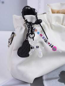 1 件定制 PU 心形、可爱夜光小狗项链、彩色硅胶串珠字母钥匙扣、定制名字、定制包包挂件、定制礼物、别致秋季、服饰配饰、定制钥匙扣和配饰 - 彩色 - 查看 15