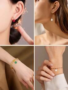 20/50 件圣诞水钻吊坠珠，圣诞节多色亚克力饰品，用于珠宝制作、耳环项链手链 DIY 珠宝制作工艺用品配件、圣诞礼物 - 聖誕節ABS仿珍珠吊墜 - 查看 7