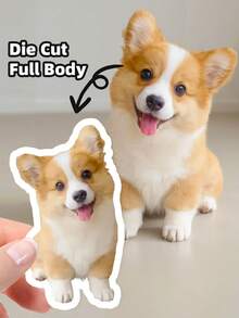 1~100pcs Custom Photo Pet Sticker Customized Name Stickers Personalized Your Pet Photo Dog Cat Name Sticker Die Cut Customizable Waterproof Vinyl Sticker For Laptop Water Bottle Phone Case Merchandise Decor Decal Stuff Gift Idea For Her Him Adults,Multi-Functional, ,Ornamental,Reusable,Exquisite,Stylish,High-Quality,Colorful,Modern,Custom,Personalized,Unique,Ideal Gifts For Him,Ideal Gifts For Her,Boyfriend,Dad,Girlfriend,Mom,Family,Friends,Tea Room,Home,Garden,Office,For Anniversaries,For Valentine's Day,For Mother's Day,For Birthdays,For Father's Day,For Graduation,For Weddings,For Housewarming,Warm Ambience, Autumn Home Refresh, Xmas Decoration,Home Harmony,Office Decor - White - View 2