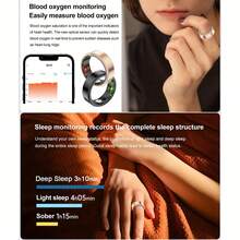 MixtataDi Smart Ring, New Smart Ring With Charging Compartment, Fitness, Steps, Distance, Calories, Sleep, Exercise, Compatible With For Iphone Android, Remote Photo Control, Ultra Low Power Consumption, Stylish And Comfortable Gift Option - 彩色 - 查看 8