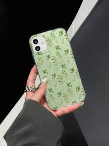 Leaf Pattern Protective Phone Case Compatible With IPhone 11 Pro Max/16 Pro Max/15 Pro/14 Plus/13/12/11, Anti-Drop Phone Case Compatible With IPhone 13 Pro Max/12 Pro, Feather Design - Transparent Feather Veil - View 3