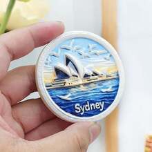 1pc Resin Australia Koala, Rainbow Parrot, Melbourne Flinders Train Station, And Penguin 3D Fridge Magnet, Travel Landmark Souvenir Decoration, Travelling Gift - Multicolor - View 5