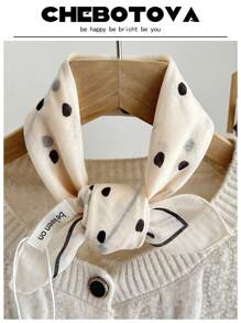 1条女士纹理小围巾/手帕/头巾，多功能印花亚麻围巾/颈巾/手帕，欧美风格，适合夏季沙滩裙 - 彩色 - 查看 9