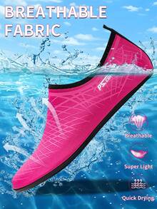 Water Shoes Quick-Drying Water Socks Swim Beach Yoga Outfit Sports Camping Accessories Equipment Swimming Pool Park Suitable For Ladies Gentlemen Adults - Pink - View 1