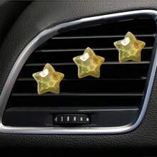 水晶星扎染闪光水波五角星出风口夹，小星星汽车粘性装饰，有趣的配件，让您心爱的车辆尽享乐趣