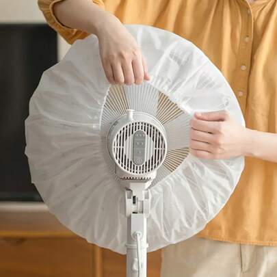 Capa para ventilador de 1 peça, pacote com meia capa para ventilador, adequada para uso doméstico, à prova d'água, à prova de umidade, capa de proteção para ventilador à prova de poeira, fácil de colocar e tirar, lavável e reutilizável, mantendo o ventilador limpo, adequado para escolas, escritórios, residências, viagens, lavável, reutilizável, bolsas, organizadores, presente de Natal