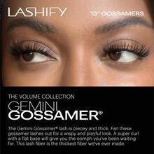 Lashify Gemini 12mm Gossamer Lashes In Black, Easy DIY False Lashes For A Voluminous, Wispy And Playful Look - Cô gái tinh nghịch - Xem 2