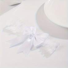 One Piece Of White Lace Bow Elastic Thigh Sexy Wedding Leg Ring Suspenders, Bridal Leg Ring Pendant, Thigh Chain, Wedding Suspenders Belt Accessory