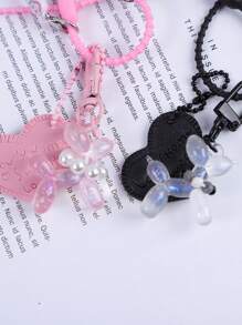 1 件定制 PU 心形、可爱夜光小狗项链、彩色硅胶串珠字母钥匙扣、定制名字、定制包包挂件、定制礼物、别致秋季、服饰配饰、定制钥匙扣和配饰 - 彩色 - 查看 7