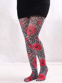 1件薄款连裤袜，复古恶魔眼印花，百搭日常穿着、派对、演出搭配、送礼，适合春秋季节 - 彩色 - 查看 19