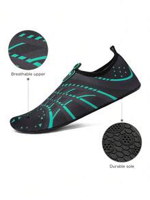 全新男女通用步行多功能鞋溯溪鞋涉水鞋沙滩海鞋瑜伽舞鞋赤脚沙滩鞋游泳鞋 - 綠色 - 查看 5