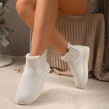 Botas de nieve para mujer, cómodas con punta redonda y forro de felpa - Suela antideslizante, Caqui/Negro/Beige/Camello - Desde casual hasta semioficial para clima frío, botas altas elegantes de alta calidad para mujer, ancho para mantener el calor