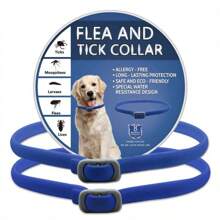 Natural ​Flea & Tick & Prevention Collar For Medium & Large Dogs, Waterproof, Soft,Comfortable,Adjustable, 8 Month Protection ,Length: 28in(1 Pack)