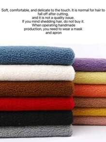 1pc 100% Polyester Teddy Fleece Fabric, Soft Plush Fabric For Sofa, Cushion, Jacket, Autumn/Winter Warm Clothing, DIY Craft Decoration - Multicolor - View 12