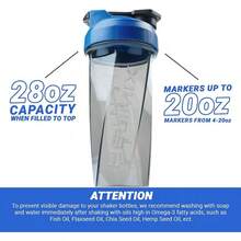 HELIMIX 2.0 Vortex Blender Shaker Bottle Holds Upto 28oz |   No Blending Ball Or Whisk |   USA Made |   Portable Pre Workout Whey Protein Drink Shaker Cup |   Mixes Cocktails Smoothies Shakes |   Top Rack - Màu xanh lam - Xem 5