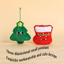 6pcs Christmas Series Key Chains, Small Pendants, Holiday Gifts, Small Accessories, Bag Charms, Suitable For Friends To Give To Each Other, Holiday And Birthday Gifts.