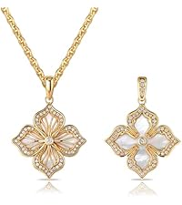 MEVECCO Layered Heart Necklace Pendant Handmade 18k Gold Plated Dainty Gold Choker Arrow Bar Layering Long Necklace For Women - 層交叉 - 查看 2