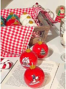 Bombka choinkowa w kształcie płatka śniegu, bałwanek, dom, bombka świąteczna w stylu Ins, dekoracja choinkowa, świeca zapachowa, wystrój domu, dekoracje świąteczne, wystrój pokoju, prezenty świąteczne