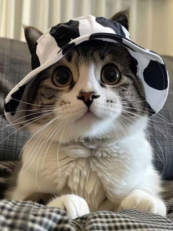 Cat Ear Pet Hat, Pet Outdoor Sun Hat, Dog Perforated Ear Hat, Teddy Puppy Cat Outdoor Sunshade Hat