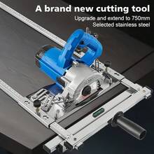 1 buc. Ghidaj de margine pentru ferăstrău circular de precizie pentru prelucrarea lemnului - Șină de ghidare metalică reglabilă cu mecanism de prindere, cadru metalic robust pentru proiecte profesionale și DIY, tăieturi drepte și curate pe panouri de lemn, design, mecanism fiabil, unealtă de atelier, structură robustă, unealtă rezistentă, îmbunătățiri locuinței - Multicolor - Vizualizare 5