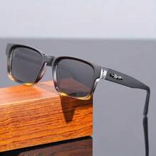 Square Frame Multi-Color High-End  Glasses, New Retro Square Frame Glasses, Unisex Daily Outdoor Party Decoration, Great Gift - Khối màu mai rùa - Xem 2