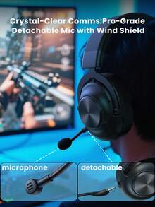 Kinglucky I6 游戏耳机：环绕声 - 50 毫米驱动器 - 记忆泡沫垫 - 兼容 PC、Switch - 3.5 毫米音频插孔 - 均碼 - 查看 9