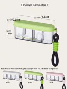 1 pieza Caja de pastillas personal portátil y mini, organizador compacto y sellado a prueba de polvo para viajes