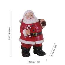 1 Resin Santa Claus Statue, Christmas Tree, Gingerbread House Desktop Decoration Ornament, Winter Gift, Christmas Atmosphere Decoration, Handicrafts, Children's Gift Home Decor Christmas Decorations Room Decor