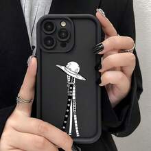 Fashionable And Stylish Phone Case With Unique Anime Weapon And Straw Hat Designs, Offers Shock Resistance And Anti-Fingerprint Protection, Fully Covers Models, Compatible With 7 To Apple 16 Series, Including Pro And Max Versions. - Black - View 3