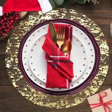 Gold Foil Hollow Placemat, Suitable For Various Party Decorations