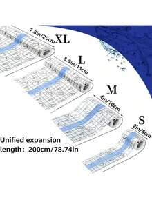 1卷自粘防水游泳绷带，透明纹身遮盖胶带，淋浴防护第二层皮肤胶带，防水防摩擦 - 透明 - 查看 7