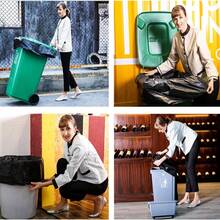 55-60 Gallon Black Heavy Duty Trash Bags, 51" X 55", For Construction, Industrial, Outdoor, And Commercial Use(5PCS) - 黑色 - 查看 5