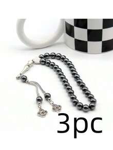 1pc 33pcs 8mm Black Onyx Prayer Beads Islamic Tasbih Misbaha Bracelet, Turkish Style - Multicolor - View 17