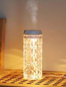 1pc 400ml Crystal Aroma Diffuser, USB Powered Home & Bathroom Air Purifier, Air Freshener, Can Add Essential Oils For Fragrance Mist