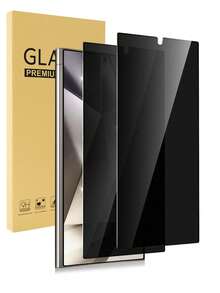 2片裝隱私螢幕保護貼，相容 Galaxy S21/S21+/S22/S22+/S23/S23+/S24/S24 Ultra/S24+/S24FE/S25/S25 Plus/S25 Ultra/Galaxy A16/A05/A36/A54 5G/A34/A70/A12，支援指紋解鎖，9H 鋼化玻璃膜，手機配件 - 黑色 - 查看 1
