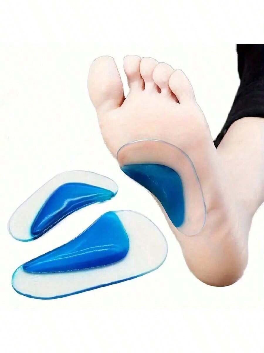 2 件可洗硅胶鞋垫 - 可重复使用，足弓支撑垫，舒适脚垫，适用于鞋子和靴子