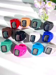 LED Finger Ring Counter, Elastic Ring Counter With Digital Display, Electronic Hand Tally Counter, Counting Ring Counter, Counting Clicker For Warehouse Inventory - Multicolor - View 10