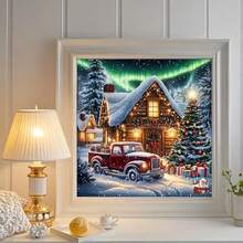 1 件 5D 钻石画套件，圣诞主题，适合成人初学者 DIY 马赛克钻石艺术，全钻手工 DIY 钻石画，适用于客厅、卧室、办公室墙壁装饰，为家人和朋友提供惊喜艺术家居装饰礼物 - 彩色 - 查看 3