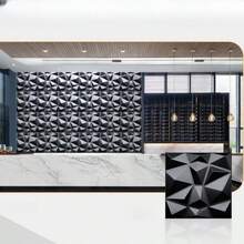 A Set Of White Laser 3D Diamond Pattern PVC Wall Panels-Perfect For Living Room, Bedroom, Kitchen, TV Background, Corridor And Office Decoration, Holiday Wall Stickers, Christmas And Winter Decoration