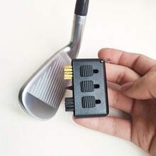 1支装高尔夫球杆清洁刷，三合一多功能高尔夫球杆清洁刷，带登山扣，方便携带，高尔夫球手必备配件 - 黑色 - 查看 2
