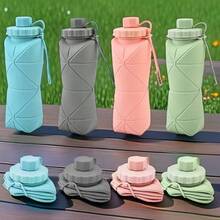 1 pieza Taza de agua plegable de silicona de gran capacidad, resistente a altas temperaturas, para uso al aire libre y viajes, con ligeros defectos