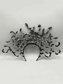 1件 2025新款美杜莎头箍，派对服装配饰，角色扮演道具，蛇形发箍 - 彩色 - 查看 2