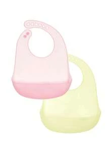 2件/盒婴儿围兜，草莓兔、宇航员熊、恐龙、西瓜图案可选，硅胶防水防污防漏，可调节喂奶围兜，男女童适用 - 彩色 - 查看 10