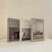 2 件/3 件简约仿书装饰，时尚装饰仿书，摄影道具书