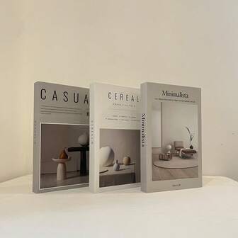 2pcs/3pcs Minimalist Fake Book Decor, Fashion Decorative Faux Books, Photo Prop Books