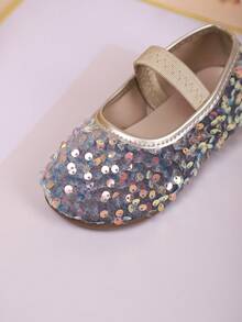 Girls' Autumn Flat Shoes, Fashion Versatile Sequin Glitter Dance Performance Shoes, Student Shoes, Princess Shoes, Non-Slip Flat Shoes - Multicolor - View 7