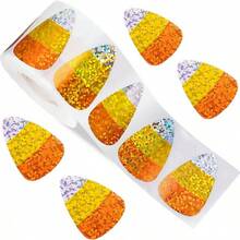 500pcs/Roll Halloween Pumpkin & Ghost Stickers, Cute Waterproof Self-Adhesive Decorative Stickers - Perfect Gift