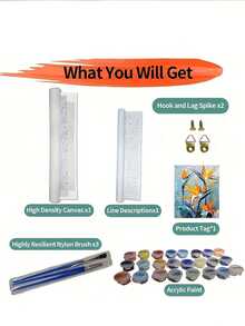 1 Piece DIY Digital Oil Painting Set Christmas, Painting Requires Your Hands And Patience To Complete, (Frame Not Included), Featuring Colourful Bird Of Paradise Flower Patterns, Great For Beginners, Perfect Gift Choice For Birthdays, Festivals, Weddings, Parties And Other Occasions